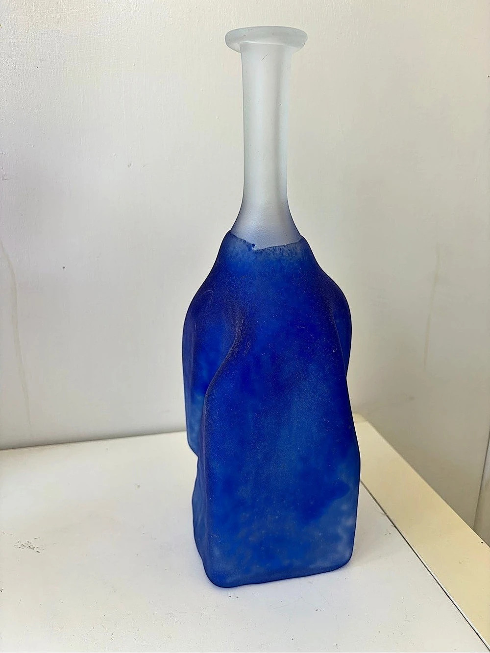 Vintage Seguso Satinato Frosted Borowski Glass Vessel...Decanter